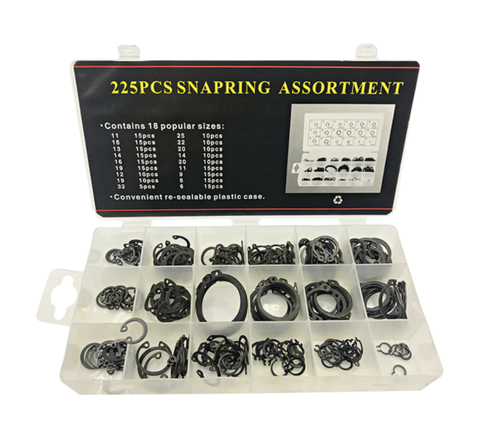 225PCS Snap Ring  Assortment