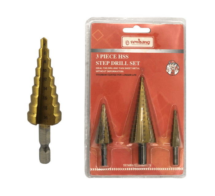 3PCS Step Drill Set - HSS