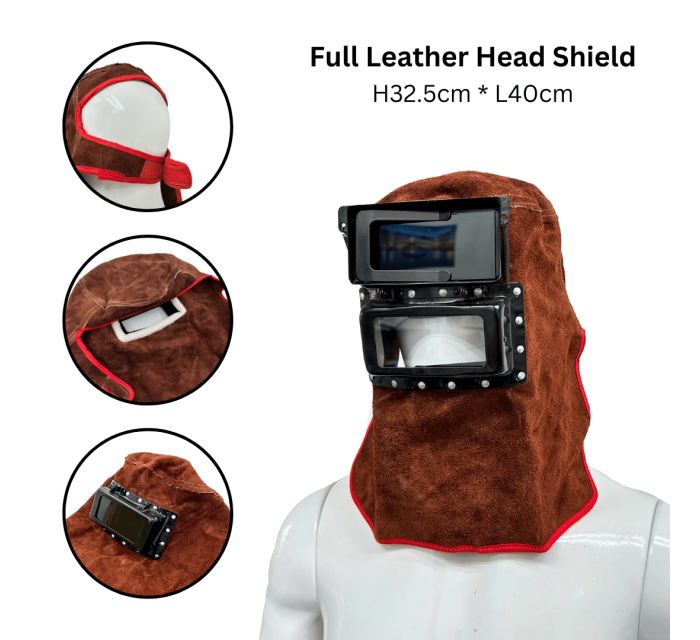 Leather Face Shield Brown