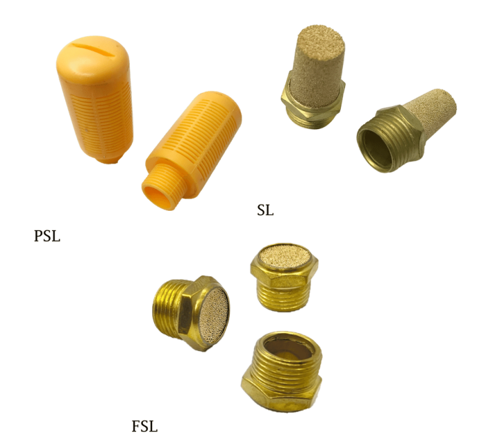 SL / FSL / PSL Brass Silencer Push in Fitting