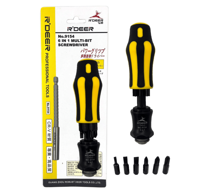 6in1 Multi Bit Screw Driver Set RD9154 | R'Deer